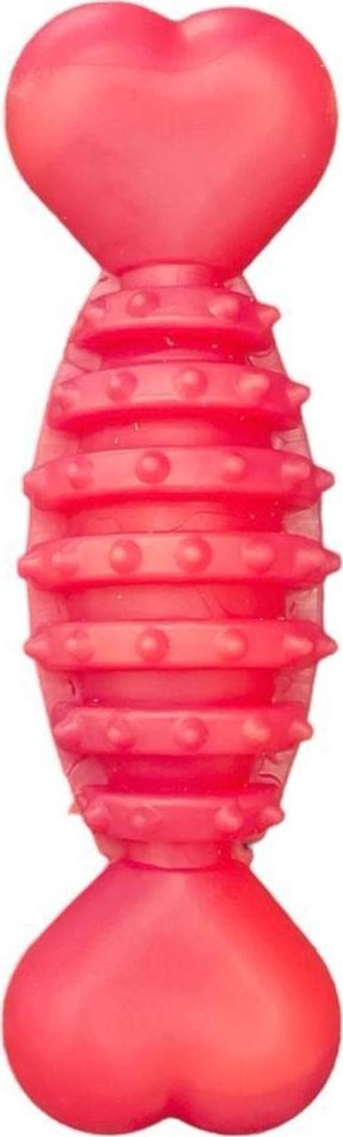 Plastik Halter Dikenli Kemik Köpek Oyuncağı 12cm Mor