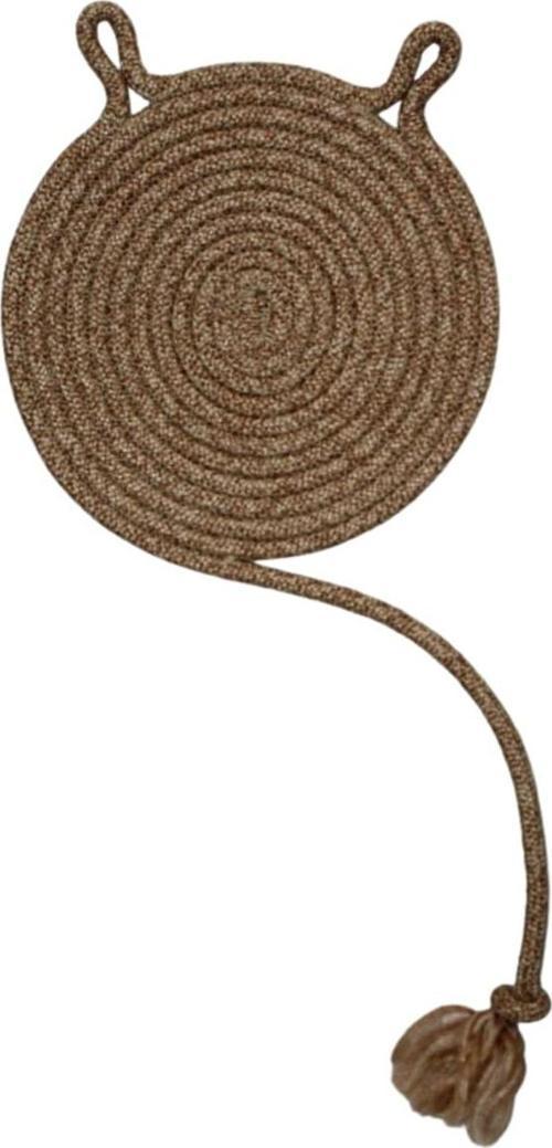 Jut Kumaş Kedi Desenli Tırmala Paspası 20*20 Cm Naturel
