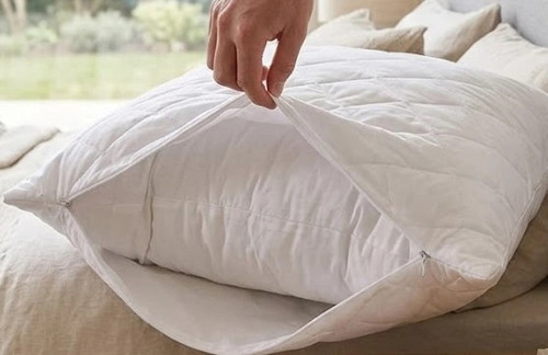 Bicomi 2’li Set: Leke Karşıtı, Nefes Alan Pamuklu Fermuarlı Yastık Koruyucu