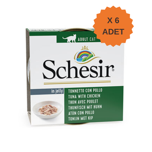 Jelly Ton Balığı ve Tavuk Jöle İçinde Yetişkin Kedi Konservesi 85Gr X 6 Adet
