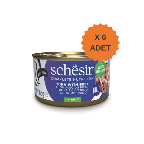 Jelly Ton Balığı ve Sığır Eti Jöle İçinde Yetişkin Kedi Konservesi 85Gr X 6 Adet
