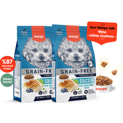 Tahılsız Tavuklu Yavru Köpek Maması 1,5Kg X 2 Adet