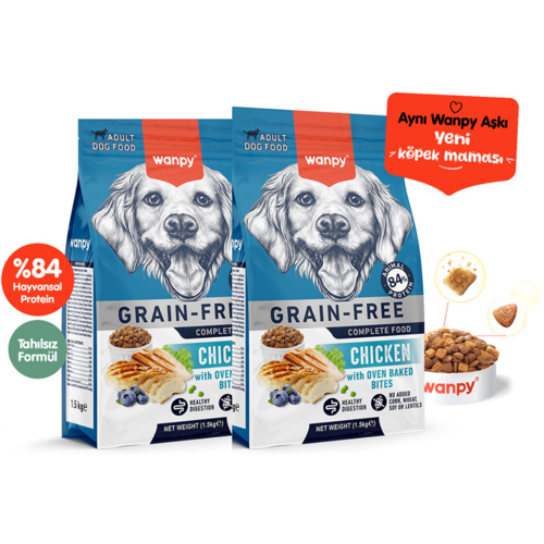 Tahılsız Tavuklu Yetişkin Köpek Maması 1,5Kg X 2 Adet