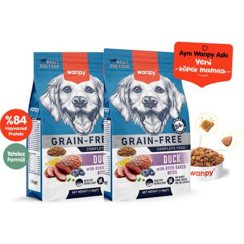 Tahılsız Ördekli Yetişkin Köpek Maması 1,5Kg X 2 Adet