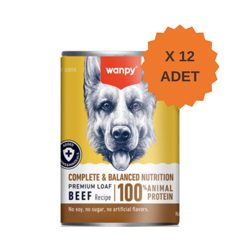 Premium Tahılsız Biftekli Köpek Konservesi 375Gr X 12 Adet
