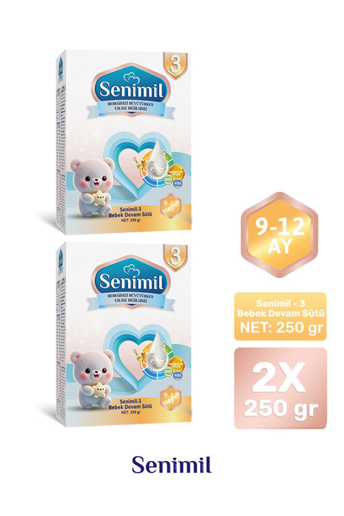 3 BEBEK DEVAM SÜTÜ 250 GR (9-12 AY) 2 Lİ AVANTAJ PAKETİ