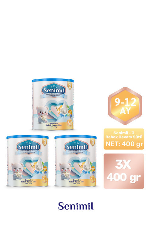 3 BEBEK DEVAM SÜTÜ 400 GR (9-12 AY) 3 LÜ AVANTAJ PAKETİ