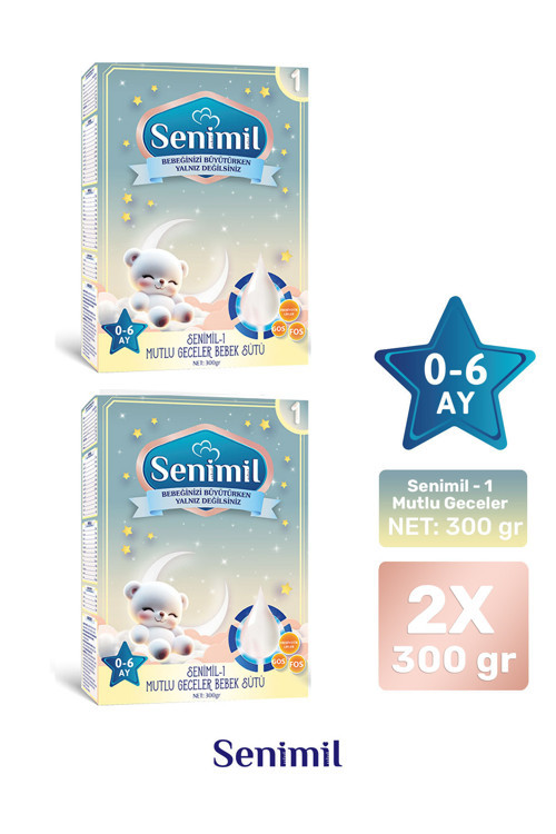1 MUTLU GECELER BEBEK SÜTÜ 300 GR (0-6 AY) 2 Lİ AVANTAJ PAKETİ