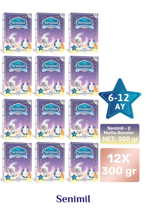 2 MUTLU GECELER BEBEK DEVAM SÜTÜ 300 GR (6-12 AY) 12 Lİ AVANTAJ PAKETİ