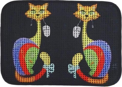 Elekli Desenli Kedi Tuvalet Önü Paspası 60 x 45 cm Fare