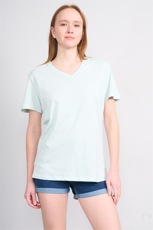 C.K Y26 3265 Fithit Byn V Yk. 30/1 Penye Basic Regular T-shirt Cagla