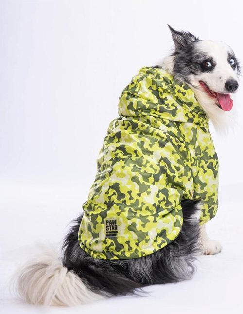GreenOssa Polarlı Orta ve Büyük Irk Köpek Montu Köpek Yağmurluk Köpek Elbisesi Köpek Kıyafeti 3XL