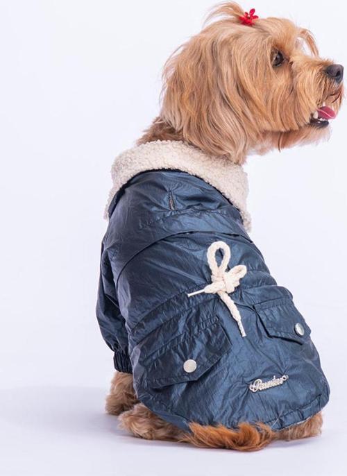 Lacivert Brillante Köpek Montu Köpek Yağmurluk Köpek Kıyafeti Köpek Elbisesi  XL