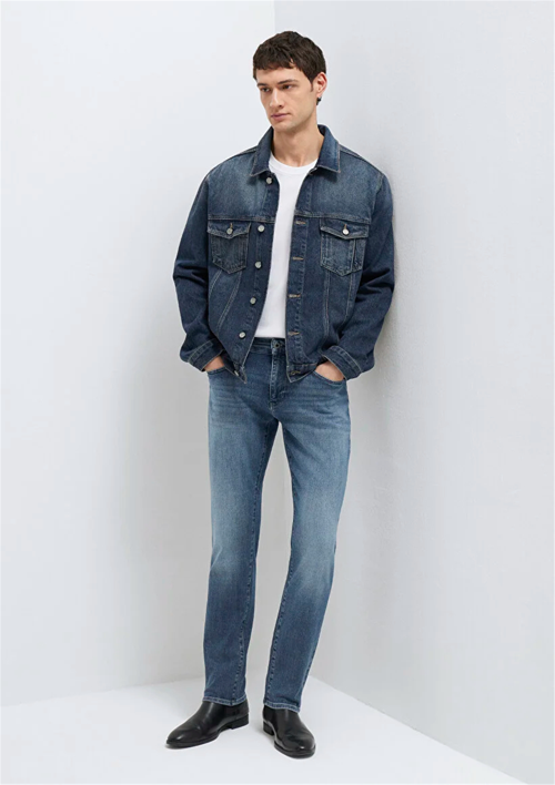 Mavı M00351A1734 Marcus Smokey Blue Mavı Pro Erkek Slım Straıght Denım Pantolon