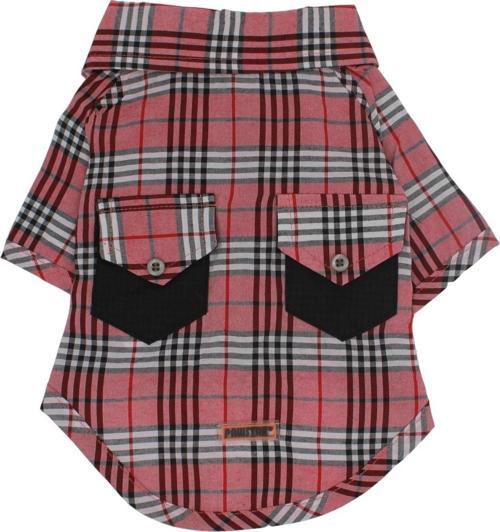 Red Plaid Kırmızı Ekose Büyük Köpek Gömleği Köpek Kıyafeti 4XL