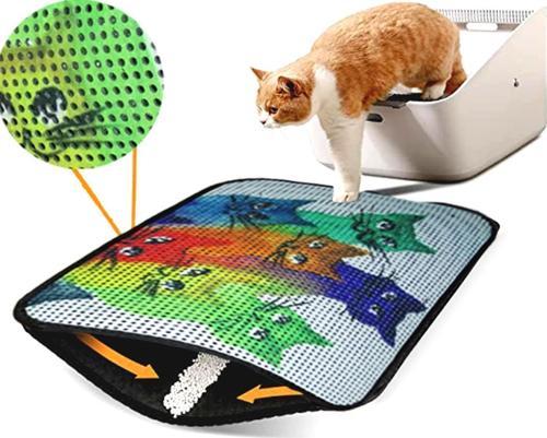 Elekli Desenli Kedi Tuvalet Önü Paspası 60 x 45 cm Yedi Kedi