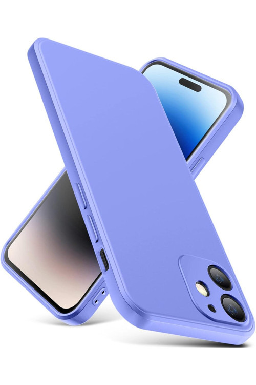 Iphone 11 ile uyumlu 12 görünümlü Köşeli Liquid Içi Kadife Silikon Kılıf