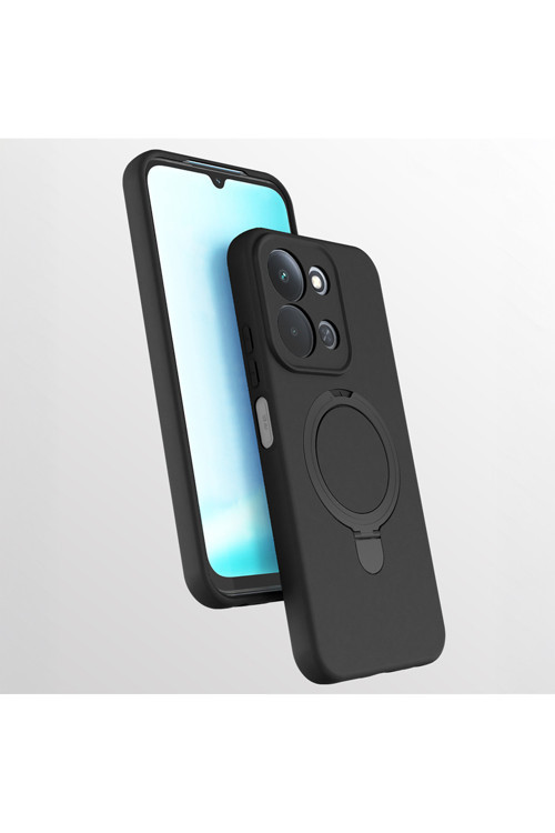 Redmi 15C Kılıf M-safe Şarj Özellikli Standlı BTBM Samara Kapak - Siyah