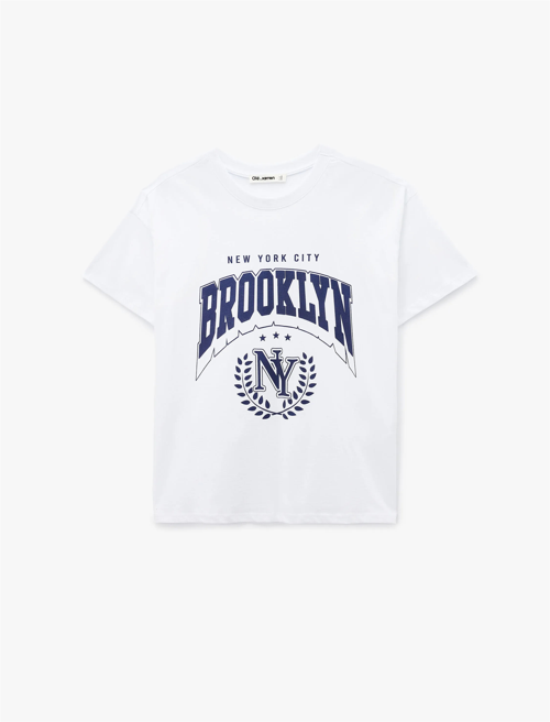 Y26 6Sal10001Ik 010 Ekru Kadın Jersey Kısa Kol T-Shirt