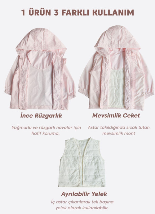 Geess Rüzgarlık Pembe