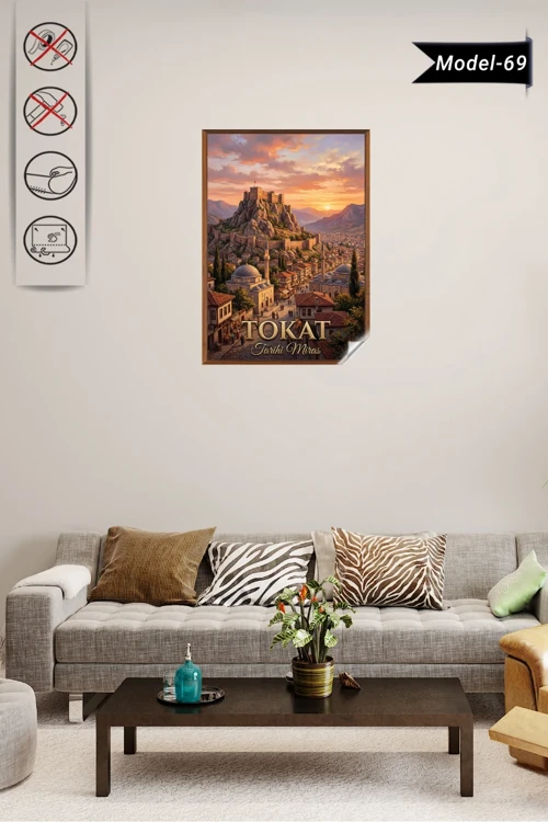Türkiye İller Tablo - Poster Tokat (Model-69)