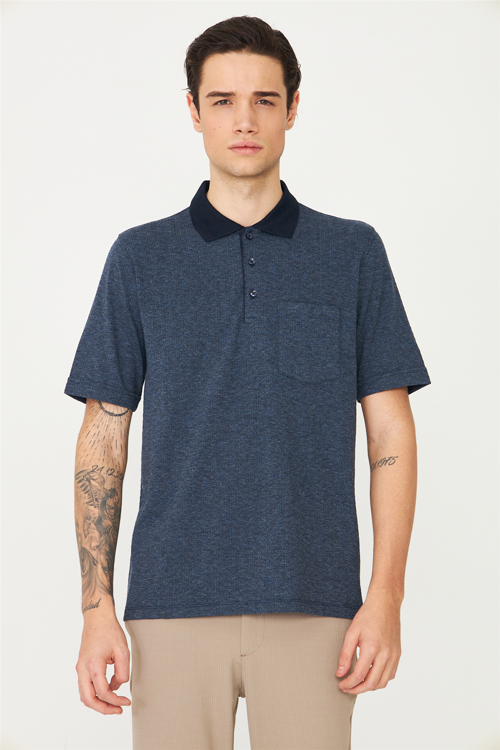 Lacivert Polo Yaka T-Shirt