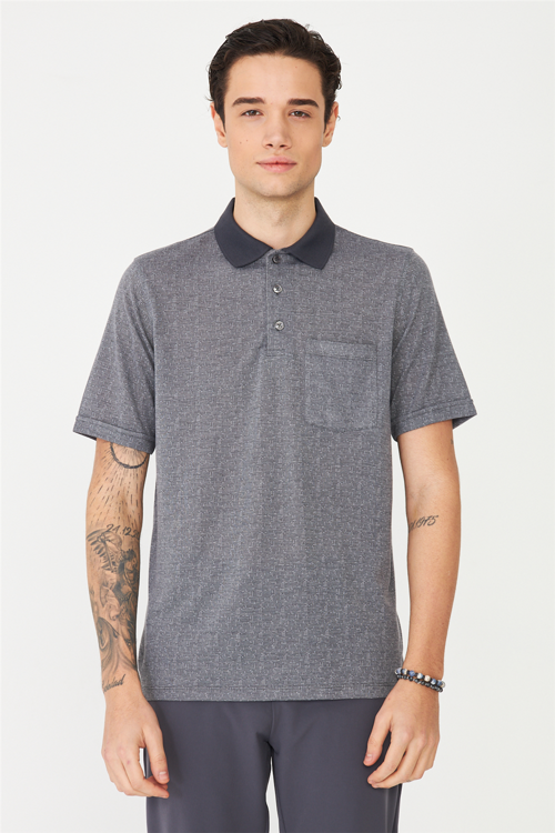 Antrasit Polo Yaka T-Shirt