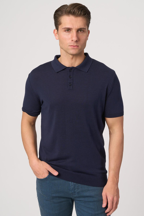 2025-Y 25251 POLA YAKA DÜG.BASIC TSHIRT LACİ