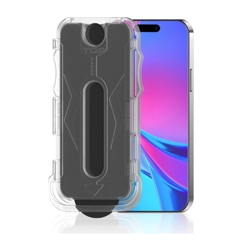 iPhone 13 MKST Kolay Uygulama Aparatlı 5D Magic Privacy Glass Hayalet Cam Ekran - Siyah