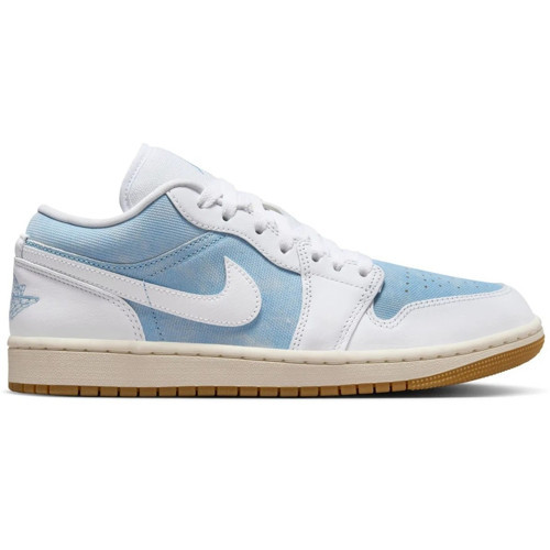 Jordan 1 Low Special Edition Leather Mens Sneaker Hakiki Deri Erkek Günlük Spor Ayakkabı Mavi Beyaz