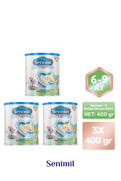 2 BEBEK DEVAM SÜTÜ 400 GR (6-9 AY) 3 LÜ AVANTAJ PAKETİ