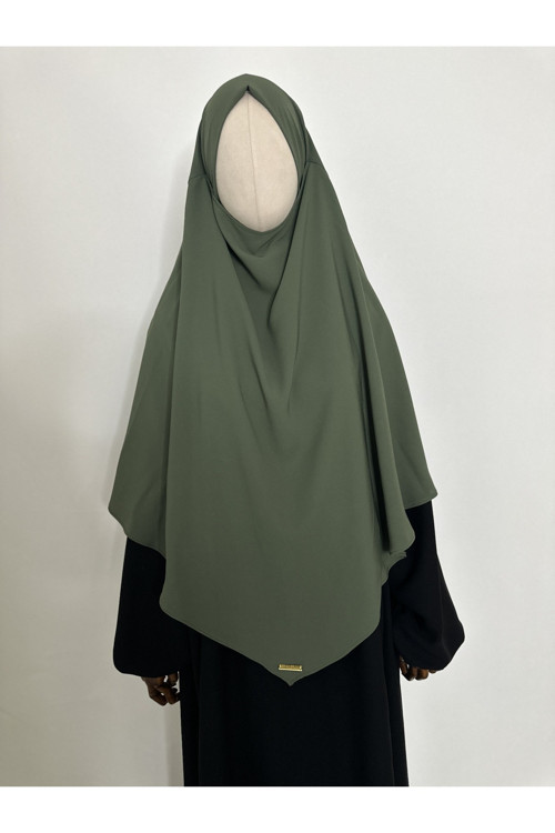 Sufle Hazır Esarp,Tek Kat, Medine Ipegi(Hac Ve Umre Icin Uygundur ) Hijap Khimar Haki