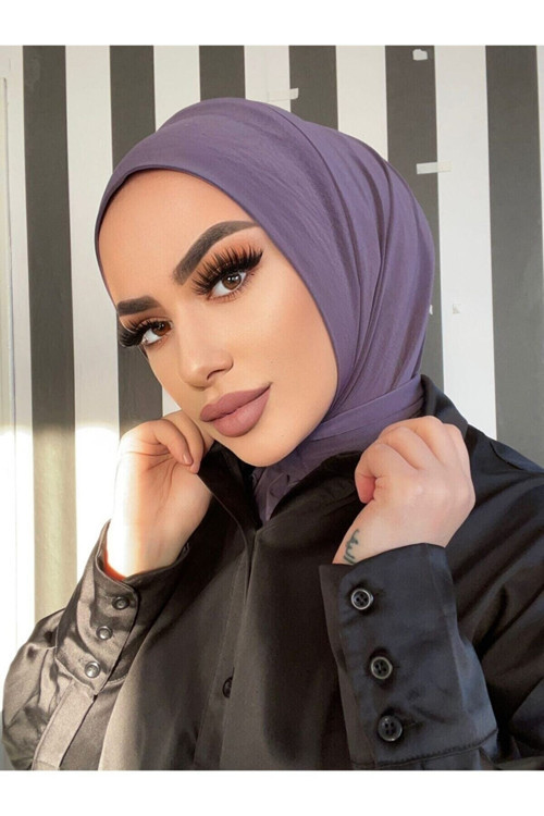 Cıtcıtlı Hazır Eşarp Şal Hijap Lavanta Rengi