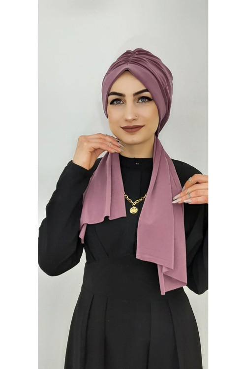 Tasarım Bone Şal Lavanta Renk