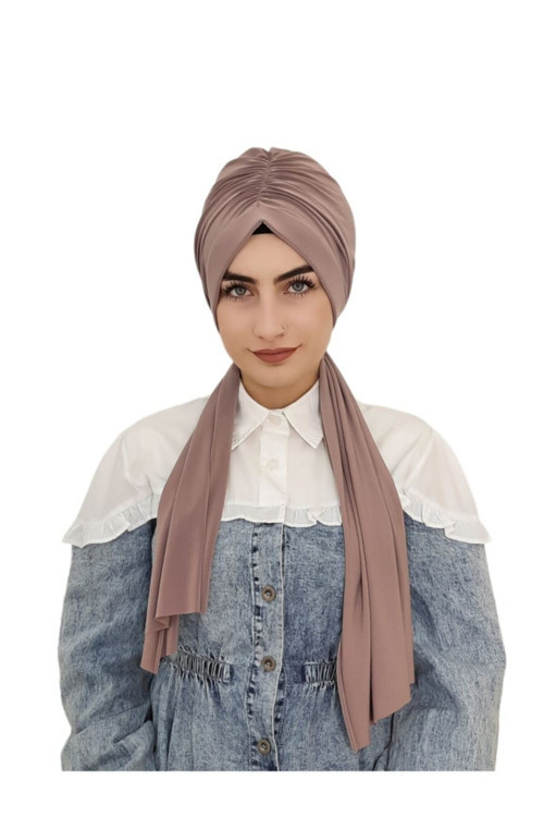 Tasarım Hazır Bone Sal Vizon Renk