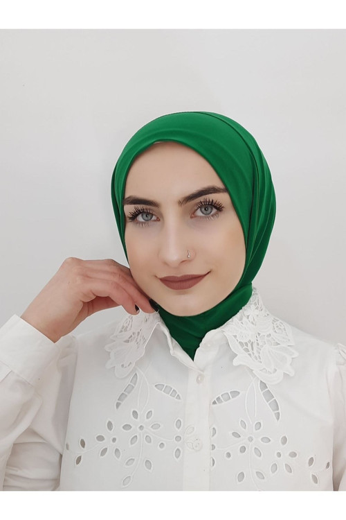 Çıt Çıtlı Üstü Uyumlu Hijab Bone Canlı Yelik