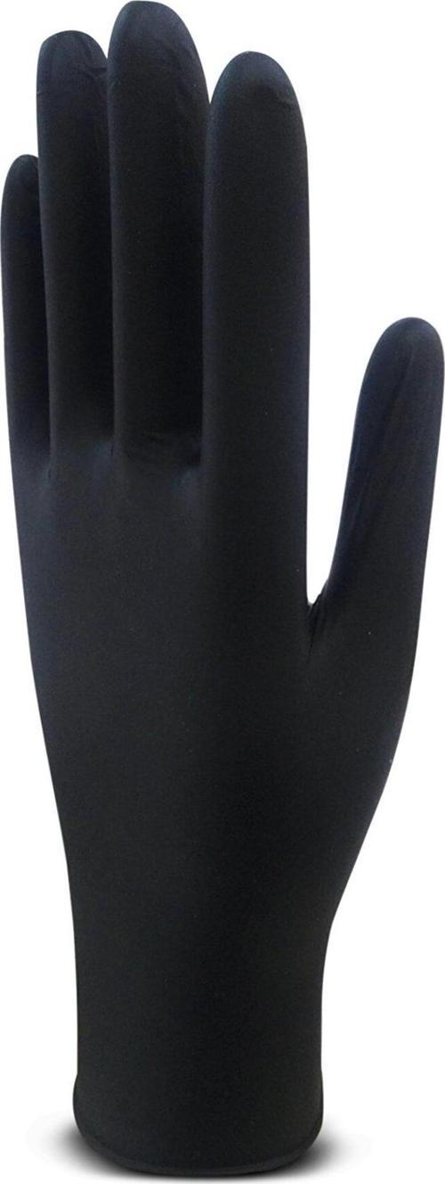 Muayene Large Pudrasız Muayene Eldiveni Njoy Nitril Siyah Eldiven (100'lü Paket)