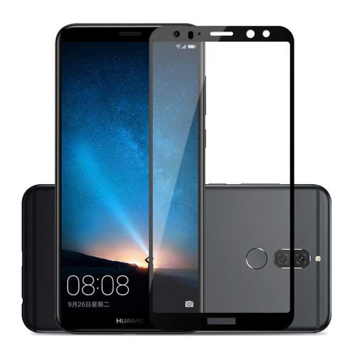 Huawei Mate 10 Lite MKST Kenarları Kırılmaya Dayanıklı Cam Ekran Koruyucu - Siyah