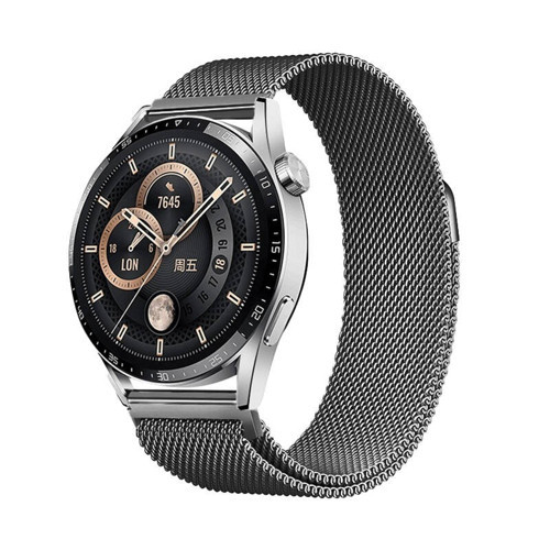 Maks Technology Galaxy Watch Active 2 44mm MKST Band-12 20mm Metal Hasır Kordon-Gri
