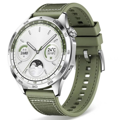 Amazfit Pace Uyumlu MKST- KRD-102 22mm Silikon Kordon-Yeşil