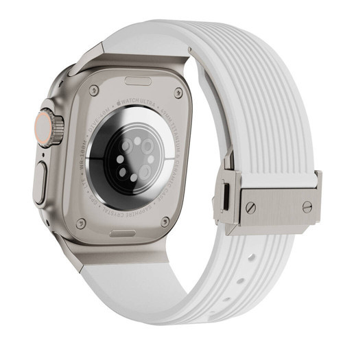 Watch 42mm MKST KRD-113 Spor Görünümlü Silikon Kordon-Beyaz