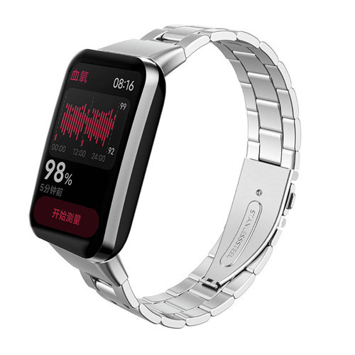 Mi Band 7 Pro KRD-04 Metal Kordon-Gümüş