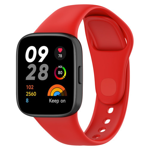 Redmi Watch 3 Uyumlu KRD-81 Uyumlu MKST Kordon-Kırmızı