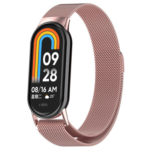 Mi Smart Band 8 MKST KRD-01 Metal Kordon-Pembe