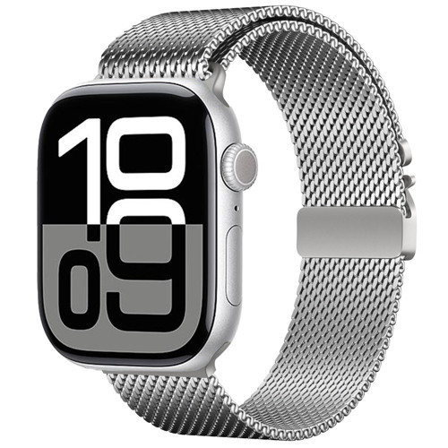 Watch 44mm MKST KRD-121 Metal Hasır Kordon-Gümüş
