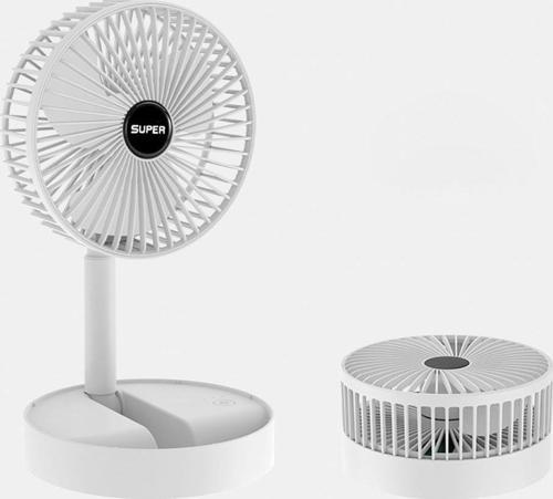 F-06 Taşınabilir Şarjlı Fan 3 Kademeli Vantilatör Klima Soğutucu Fan Beyaz