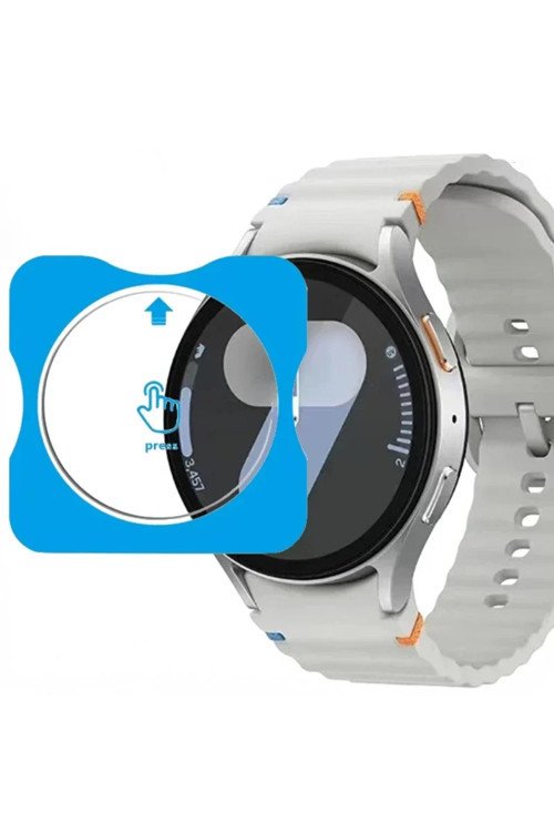 Samsung Galaxy Watch 7 44mm Uyumlu Kolay Kurulum Aparatlı Temperli Cam Ekran Koruyucu