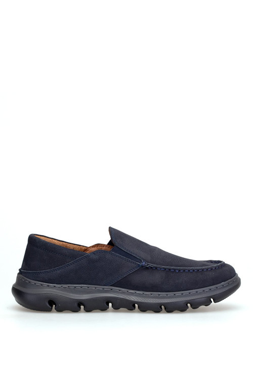 152-23074 Erkek Hakiki Deri Casual Ayakkabı Lacivert