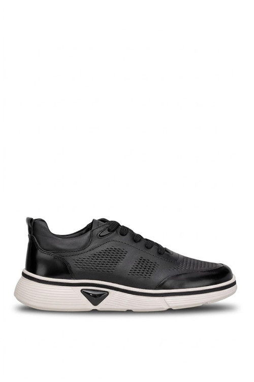 152-23130 Erkek Hakiki Deri Casual Ayakkabı Siyah