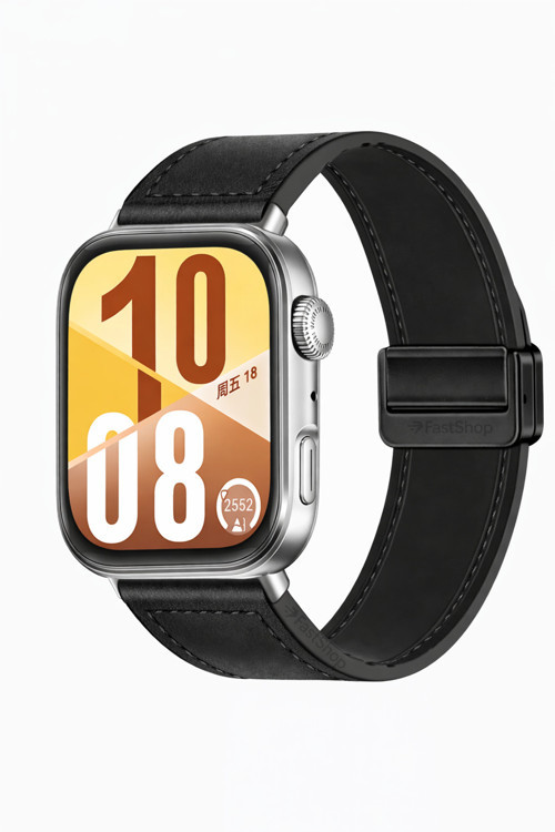 Huawei Watch Fit 3 / Fit 4 / Fit 4 Pro Uyumlu Manyetik Tokalı Suni Deri Kordon